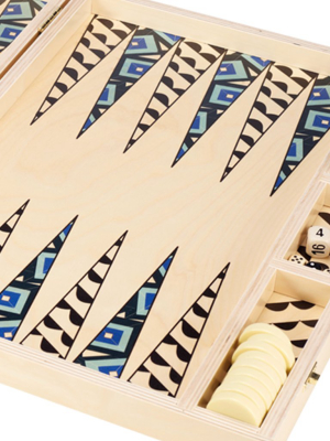 Alma Blue Tabletop Backgammon