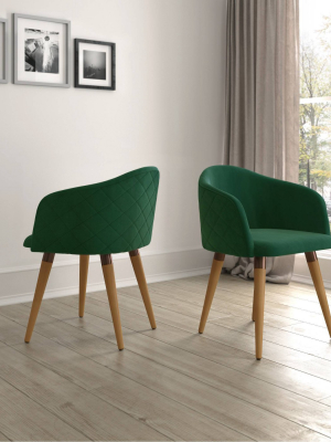 Set Of 2 Kari Accent Chair Green - Manhattan Comfort