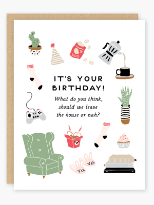 Homebody Birthday Card