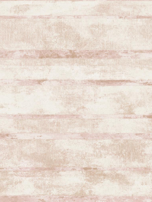 Otis Wallpaper In Ivory, Pink, And Tan From The Metalworks Collection By Seabrook Wallcoverings