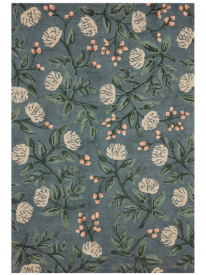 Loloi Rifle Paper Co. Joie Rug - Peonies Emerald