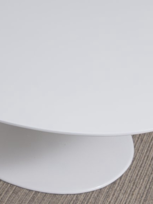 Tulip Coffee Table - Oval Tulip Coffee Table, White Lacquer