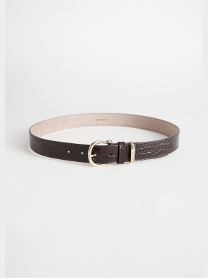 Croco Leather Belt