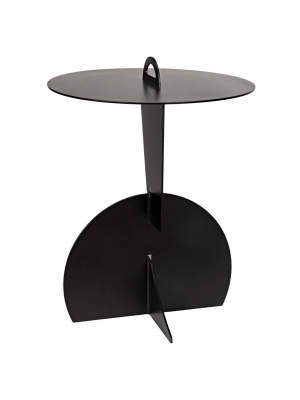 Mobilis Side Table, Black Metal