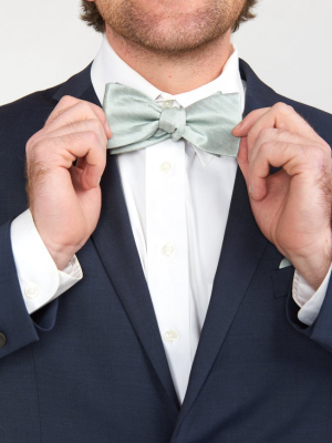 Josh Bow Tie ~ Silver Sage Solid