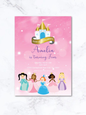 Pretty Princess - Digital Birthday Invitation