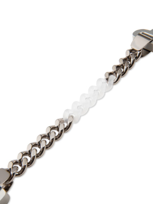 1017 Alyx 9sm Metal And Nylon Chain Bracelet - Silver/transparent