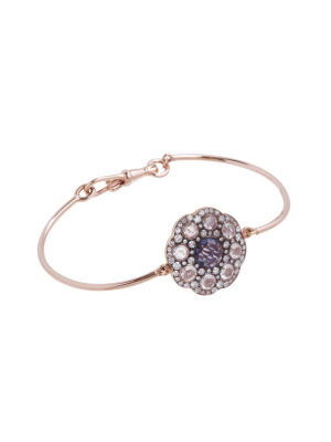 Large Sapphire & Diamond Round Cuff