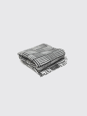 Handmade Mexican Cotton Plaid Mat, Assorted Colors