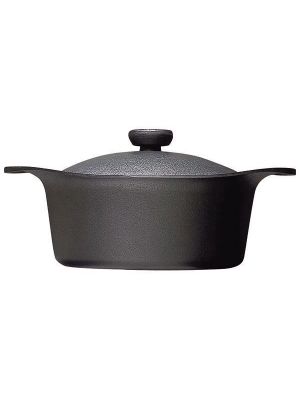 Nambu Tekki Cast Iron Deep Pan With Lid And Handle