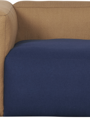 Hay Mags Soft Modular Sofa – Beige/blue – Left Armrest
