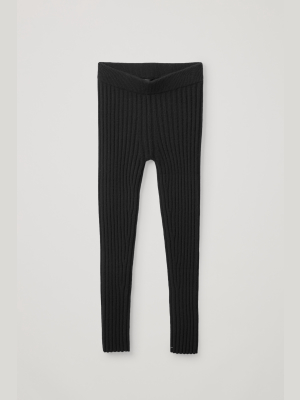 Ribbed Cashmere Leggings