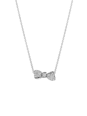 Bow Diamond Necklace - Petite