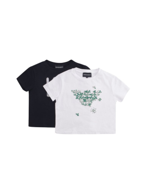 Emporio Armani Kids Two-pack Graphic Printed T-shirt