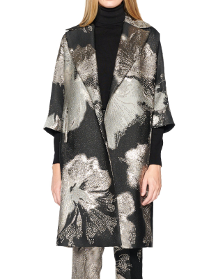 Night Flower Wide Collar Coat