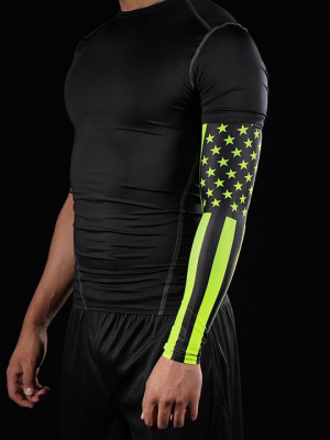 Usa Flag Safety Yellow Arm Sleeve