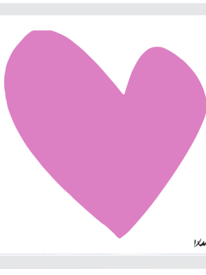 Imperfect Heart Art Print - Pop Pink