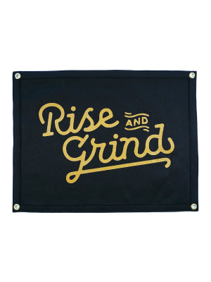 Rise And Grind Camp Flag