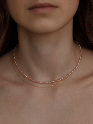 Blush Pearl Collage Necklace