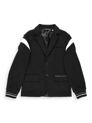 Givenchy Kids Logo Patch Single Breasted Blazer