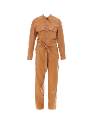 Nanushka Ashton Faux Leather Jumpsuit