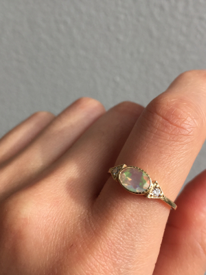 Opal Long Spear Ring