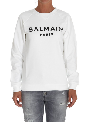 Balmain Logo Printed Crewneck Sweatshirt