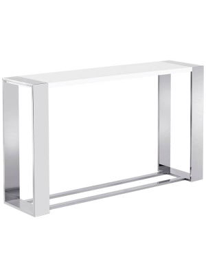 Dalton Console Table, High Gloss White