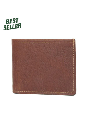 Bison Leather Bi-fold Wallet