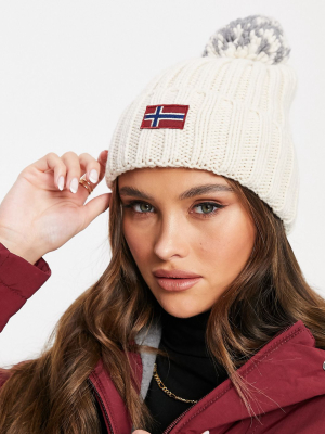 Napapijri Semiury 1 Bobble Beanie In White