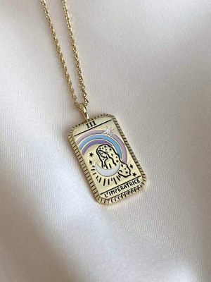 L'imperatrice Gold Tarot Necklace