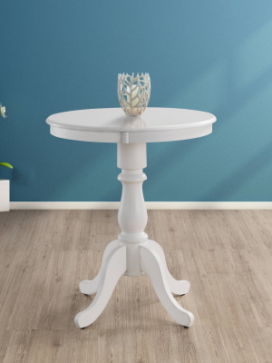 30" Salem Round Pedestal Bar Table White - Carolina Chair & Table