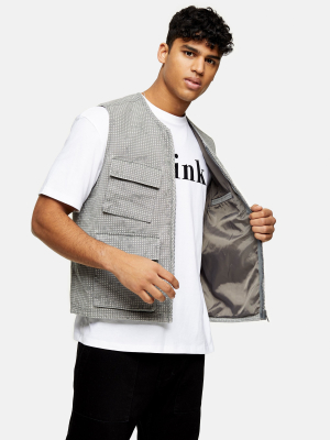 Gray Abstract Camouflage Vest