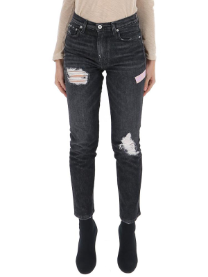 Heron Preston Distressed Straight Leg Jeans