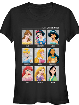 Junior's Disney Princesses Class Of Bright Ever After T-shirt