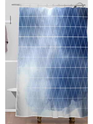 Emanuela Carratoni Thunderstorm Shower Curtain Blue - Deny Designs