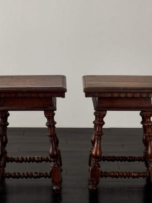 Pair Of Carved Stools