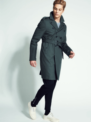 Oak  Moto Trench Coat