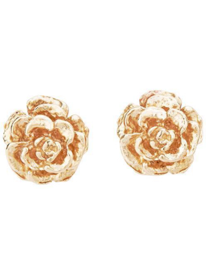 Small Tea Rose Stud Earrings