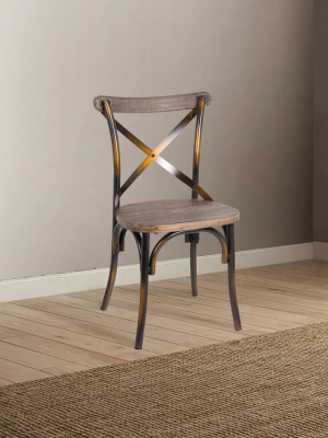 Zaire Side Dining Chair Antique Copper - Acme Furniture