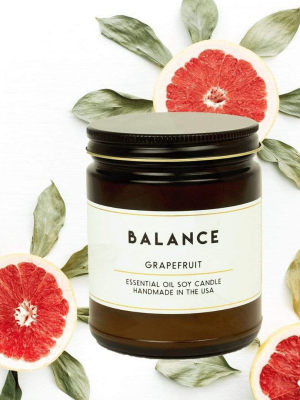 Balance Grapefruit Essential Oil Aromatherapy Candle