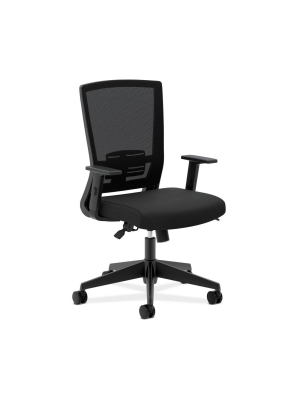 Entire Mesh High Back Office Chair With Adjustable Arms Black - Hon