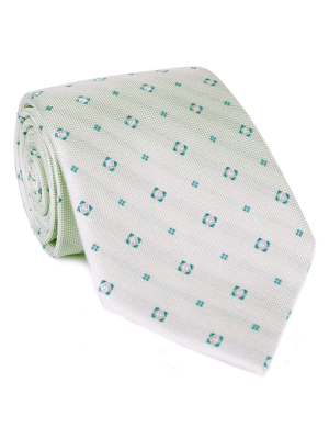 Sage Green Diamond Print Tie
