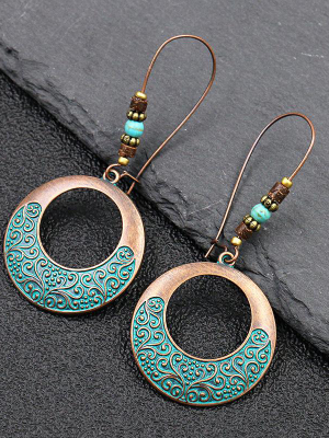 Bohemian Alloy Engraving Exquisite Pattern Earrings