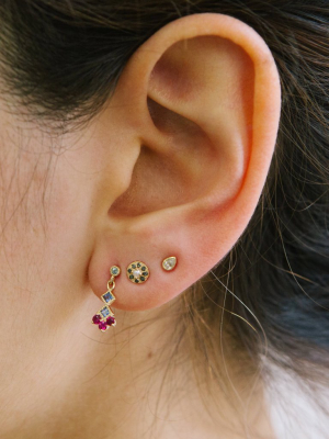 Pearl Halo Stud Earring (single)