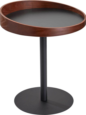 Croix End Table Black/walnut