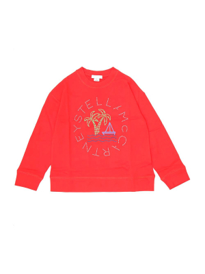 Stella Mccartney Kids Embroidered Crewneck Sweatshirt