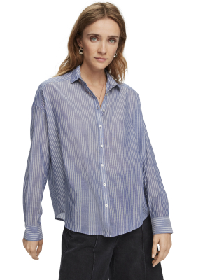 Long Sleeve Striped Button Up Shirt