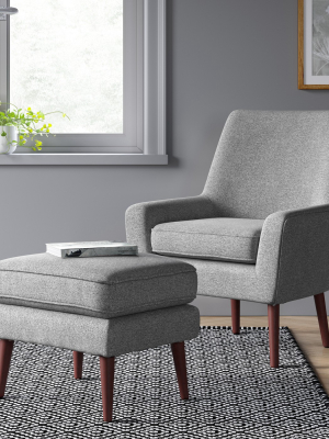 2pc Durell Chair And Ottoman Gray - Project 62™