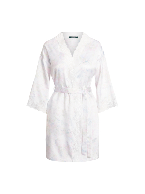 Floral Lace-trimmed Robe